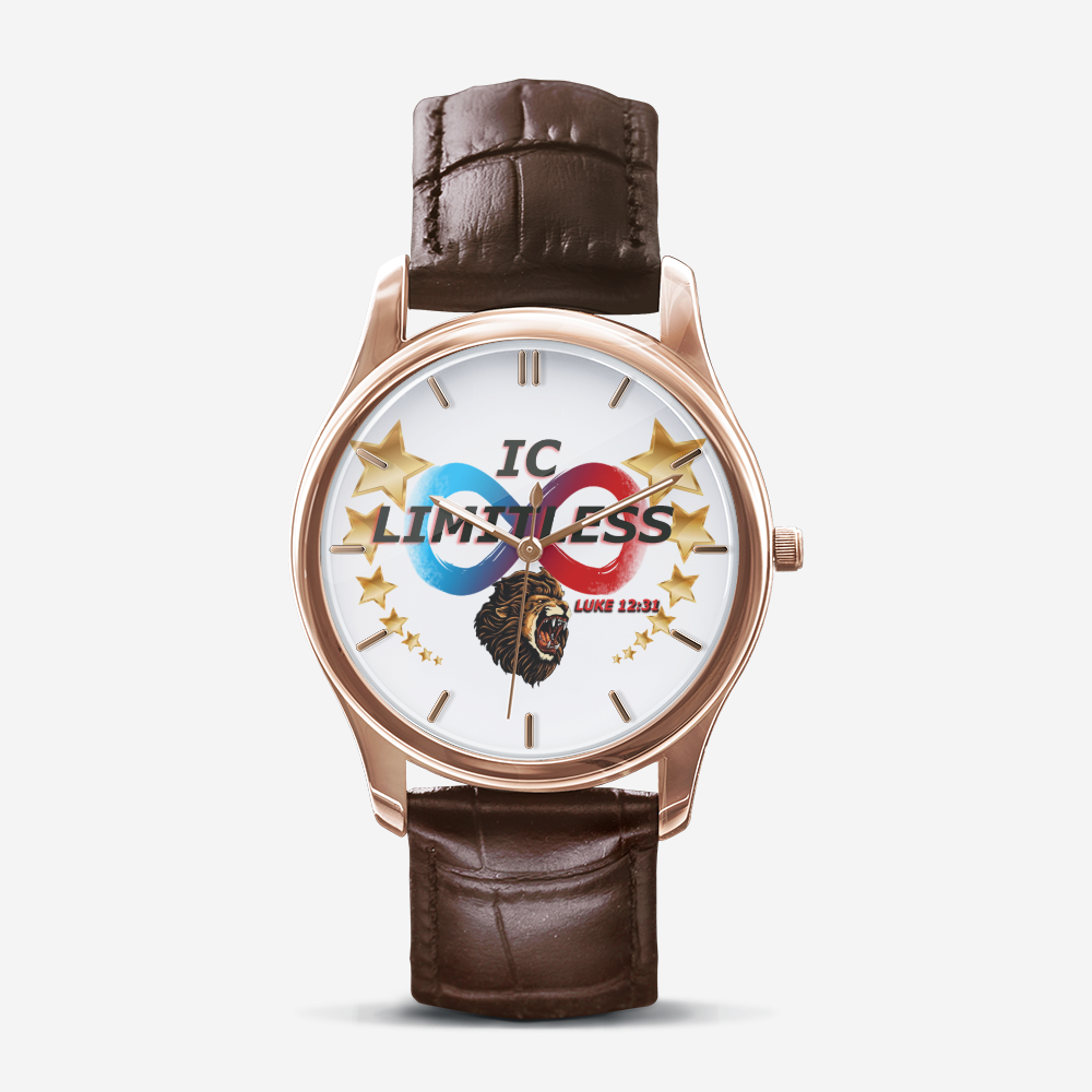 LIMITLESS Classic Fashion Unisex Print Black Quartz Watch