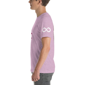 INFINITE LION PINK WHITE DESIGNS SHORT-SLEEVE UNISEX T-SHIRT