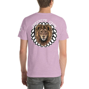 INFINITE LION PINK WHITE DESIGNS SHORT-SLEEVE UNISEX T-SHIRT