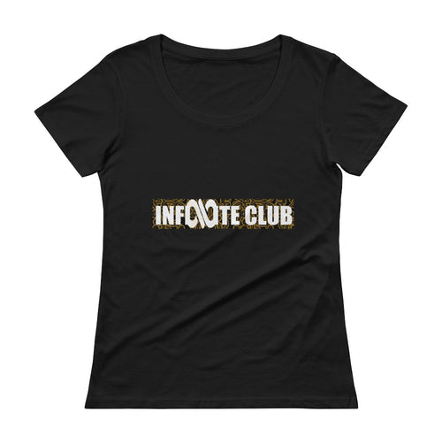 INFINITE LION BLACK LADIES' SCOOPNECK T-SHIRT