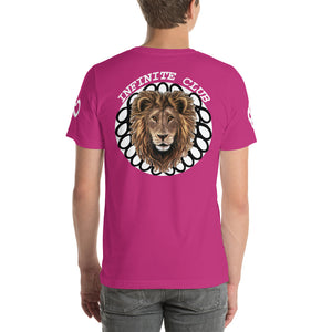 INFINITE LION PINK WHITE DESIGNS SHORT-SLEEVE UNISEX T-SHIRT